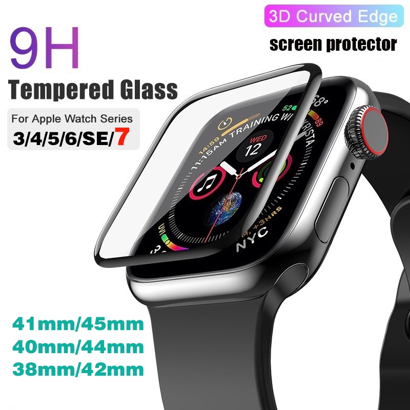 ฟิล์มกระจกนิรภัย 3D ขนาด 42 มม. 46 มม. 41 มม. 45 มม. 38 มม. 42 มม. 40 มม. 44 มม. สำหรับ Apple Watch Series 11 10 9 87 6 se54321
