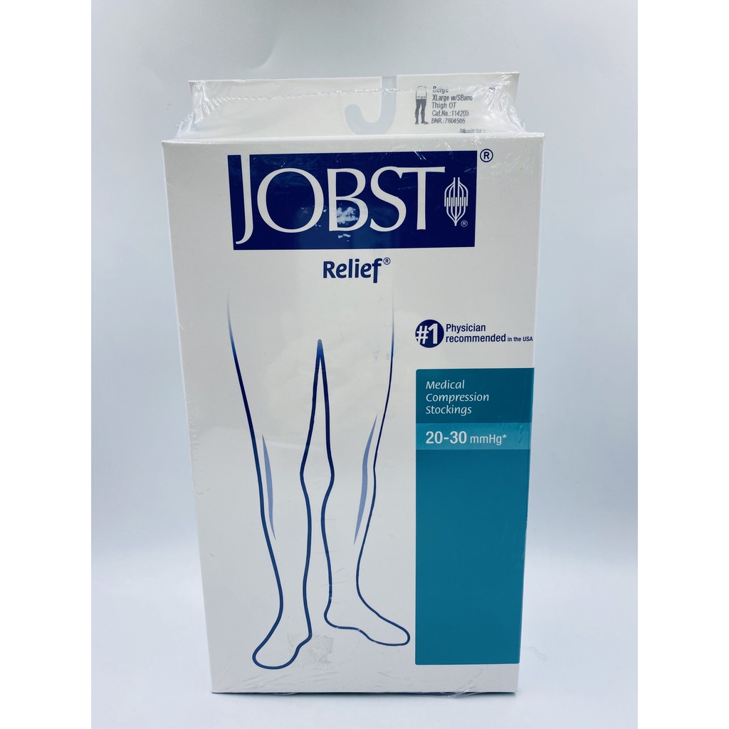 [Pre-Order]ถุงน่องเส้นเลือดขอด Jobst แบบระดับต้นขาเปิดนิ้วเท้า JOBST Relief Thigh High Open Toe Soc /กล่อง