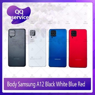 Body Samsung A12 อะไหล่บอดี้ เคสกลางพร้อมฝาหลัง Body อะไหล่มือถือ คุณภาพดี QQ service