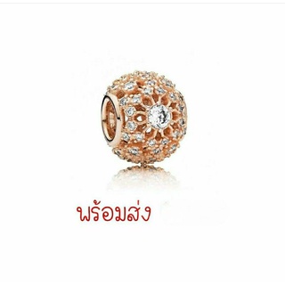 Pandora rose charm กลมเพชรโรส