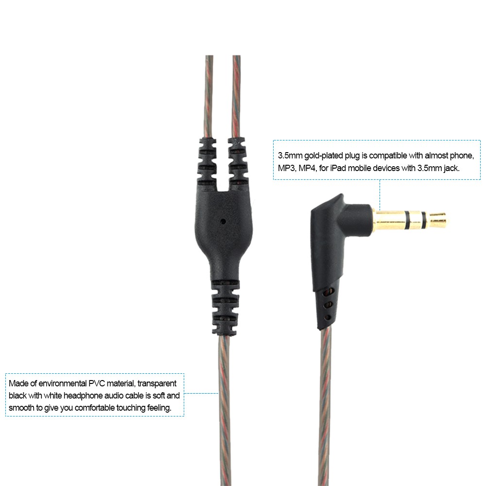 สายเคเบิลหูฟัง MMCX แบบเปลี่ยน ถอดได้ ขนาด 3.5 มม. สำหรับ Shure SE215 SE315 SE425 SE535 #4