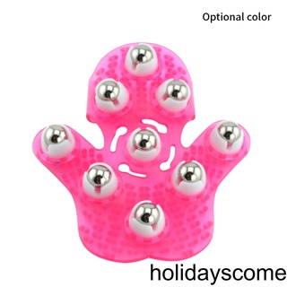 Glove Massager 9 Metal Roller Ball Palm Massage Brush Body Care for Neck Chest Foot Thighs