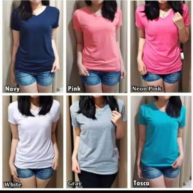 เสื้อยืดคอวีแขนสั้น - SFShop