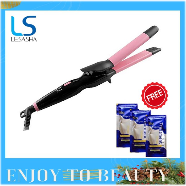 Lesasha เครื่องหนีบผม เครื่องม้วนผมลอน รุ่น Wonder Wavy Hair Styler สีชมพูดำ LS1263 รับประกันสินค้า 1 ปี เลอซาช่า