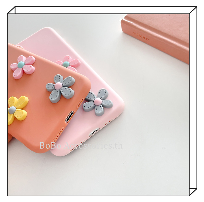 เคสโทรศัพท์มือถือ TPU แบบนิ่ม ลายดอกไม้ 3D สําหรับ Realme C21Y C25Y C2 C3 C11 2020 C12 C17 Narzo 30A 20 Pro #8