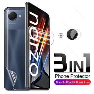 3in1 Front Back Hydrogel Film For Realme Narzo 50i Prime Screen Protectors Not Glass On Realmi Narzo50i Prime 6.5" Camera Glass