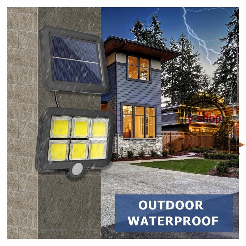 SL-F120 3โหมด Solar light Motion sensor 120COB ไฟติดผนังโซล่าเซลล์พลังงานแสงอาทิตย์ * - รูปที่ 2