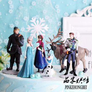 ของเล่นฟิกเกอร์ Frozen Elsa Olaf Anna 6 ชิ้น