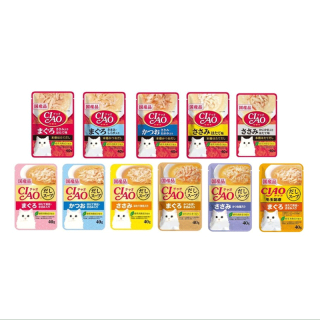 [1บาท! เก้าโมง 9.9ลดแรง]CIAO Pouch - อาหารเปียกสำหรับแมว ขนาด 40g. 1ซอง