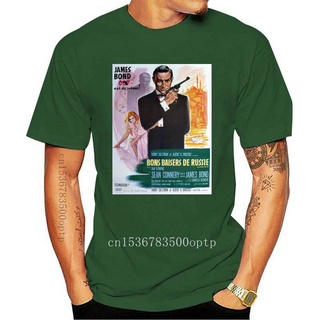 [S-5XL] เสื้อยืด พิมพ์ลาย From With Love 60s French Connery 007 สไตล์คลาสสิก ไม่ซ้ําใคร สีขาว สําหรับผู้ชาย 585575