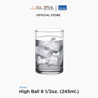 JJGLASS - (Ocean) B01408 High Ball [1กล่อง บรรจุ 6 ใบ]- แก้วไฮบอล ดริ๊งเเวร์ โอเชี่ยนกลาส Hi Ball Ocean Glass Drinkware Tumbler Hi Ball 8 1/2 oz. ( 245 ml.)