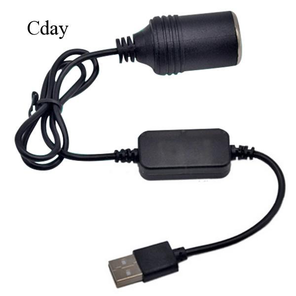 USB ชายกับรถยนต์ไฟแช็กซ็อกเก็ต Adapter แปลงหญิงสำหรับ DVR C23