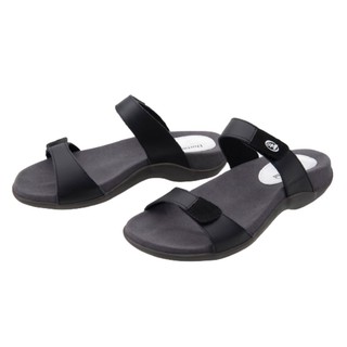 Dortmuend F-Series JF122 Black-Black "Flats & Comfort" รองเท้าสุขภาพ ที่มิดโซลรองรับทุกโค้งเว้าของอุ้งเท้า