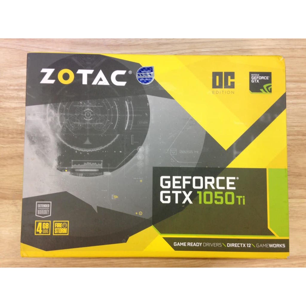 VGA (การ์ดแสดงผล) ZOTAC GTX 1050 Ti OC Edition 4GB ( ZT-P10510B-10L )