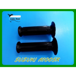 SUZUKI A100SR HANDLE GRIP RUBBER "BLACK" // ปลอกมือ ปลอกแฮนด์ SUZUKI A100SR สีดำ สินค้าคุณภาพดี