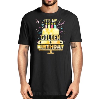 คอลูกเรือเสื้อยืด พิมพ์ลาย ItS My Golden Birthday สุดเท่ สไตล์คลาสสิก เหมาะกับของขวัญวันเกิดS-5XL