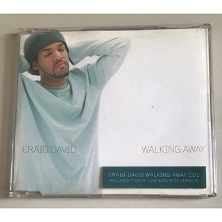 ซีดีซิงเกิ้ล ลิขสิทธิ์ มือ 2 สภาพดี...199 บาท “Craig David” ซิงเกิ้ล "Walking Away" แผ่นหายาก Made in EU