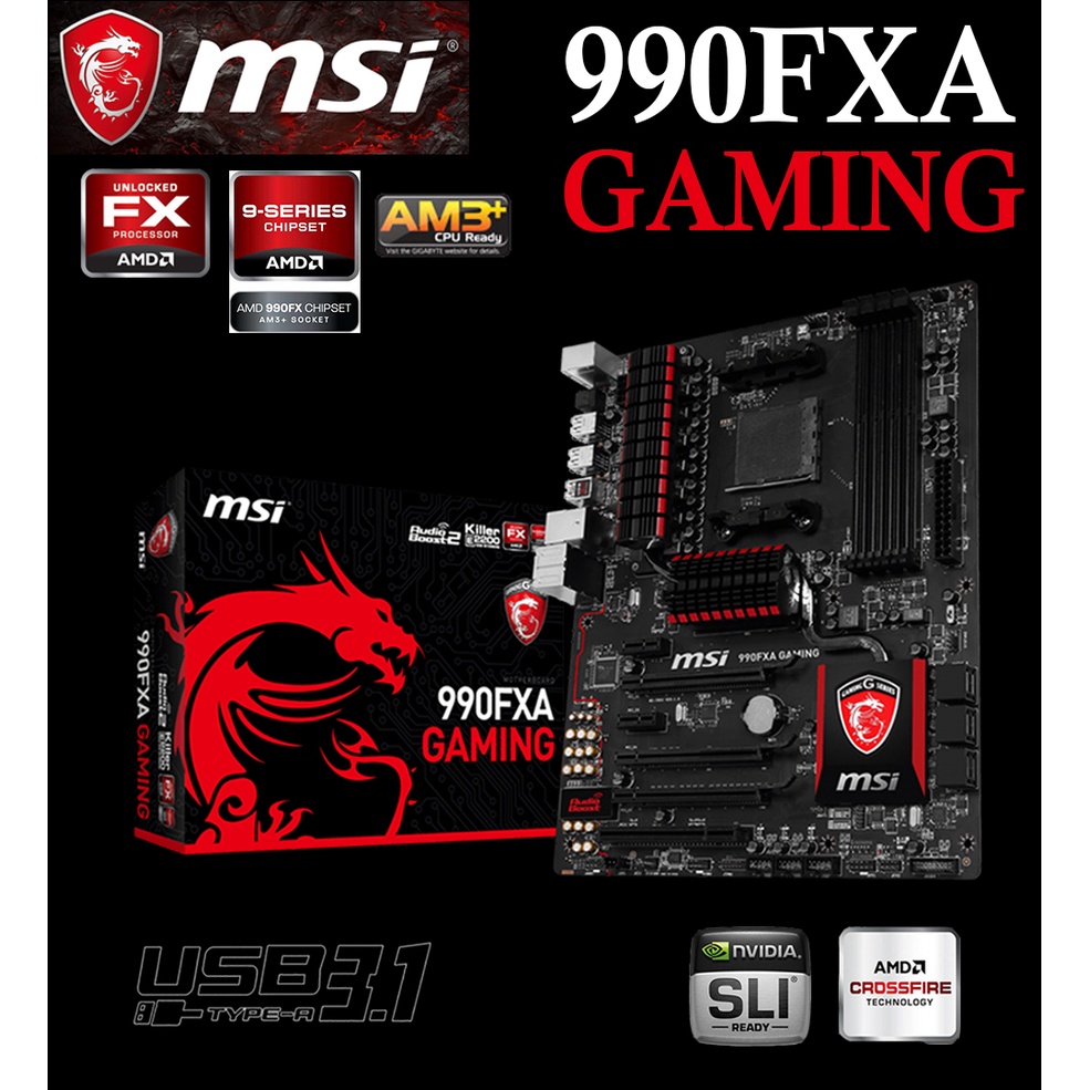 Mainboard AMD MSI 990FXA GAMING (Socket AM3+) มือสอง พร้อมส่ง แพ็คดีมาก!!!