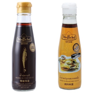 🔥Best Price [มีให้เลือก2แบบ] Megachef น้ำปลาแท้ น้ำราดปรุงรส เมกาเชฟ ขนาด 200 มล. Fish Sauce &amp; Seasoned Fish Sauce 200ml