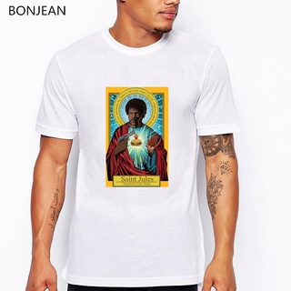 เสื้อยืด พิมพ์ลายตัวอักษร I Want To Believe Pulp Fiction Saint Mia Jules สําหรับผู้ชาย