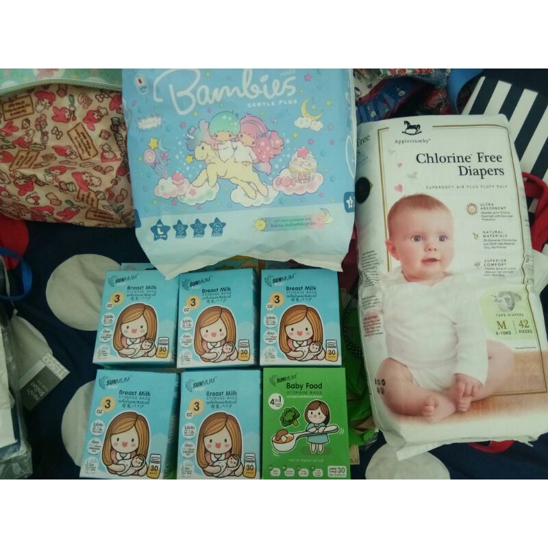 แพมเพิสลดราคา Bambiesรุ่น Gentleplus.,Applecrumby