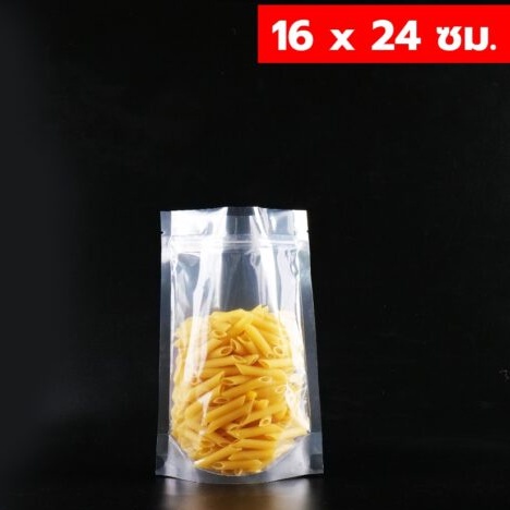 ถุงซิปใสก้นตั้ง ขนาด 16x24 ซม.