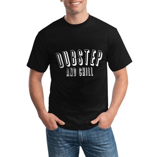 เสื้อยืดลําลอง สําหรับผู้ชาย แขนสั้น พิมพ์ลาย Dubstep And Chill