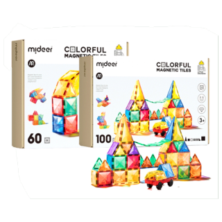 Mideer มิเดียร์ Colorful Magnetic Tiles แม่เหล็กตัวต่อสีรุ้ง MD1141-MD1142