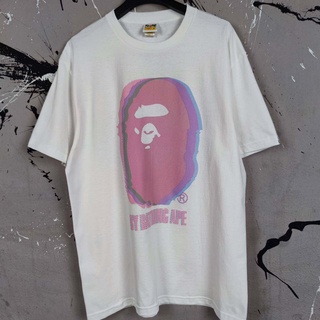 HH เสื้อสตรีทสกรีนเท่ๆ ลาย Bape ผ้า Cotton 100% เสื้อยืดคอกลม