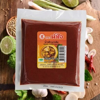 พริกแกงเผ็ด​ พริกแกงเขียวหวาน​ พริกแกงส้ม​ พริกแกงแพนง​ ตราน้ำใจ​ 100 กรัม