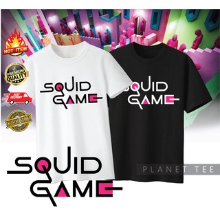 ชุดลำลองSQUID GAME เสื้อยืด Kpop เกาหลี StreetStyle Cotton T-Shirt