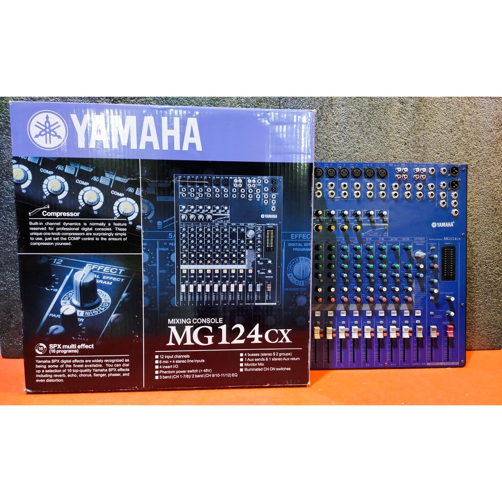 YAMAHA MG124CX มิกเซอร์ 12 ช่อง มี Effect แท้เสียงดีมาก