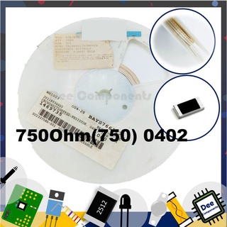 750Ohm (750) 0402 ±1% 62.5 mW -55°C ~ 155°C CRCW0402750RFKED Vishay / Dale  1-A3-13 (ขายยกแพ็ค 1 แพ็ค มี 100 ชิ้น)