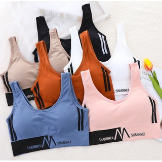 สินค้าพร้อมส่งจากไทย💥Angle Bra 💥 (N450) สปอร์ตบราแบบสวมเสื้อชั้นใน เสริมฟองน้ำ กระชับทรงสวย