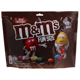 M&amp;M funsize milk chocolate&amp;peanut chocolate175 g.เอ็มแอนด์เอ็มฟันไซส์ มิลค์ช็อกโกแลต &amp; พีนัทช็อกโกแลต 175 ก. 2รส