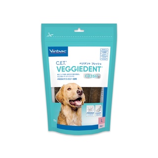 Virbac ขนมขัดฟันสุนัข L: 525กรัม (เพื่อสุนัข30กก.ขึ้นไป) เวอร์แบค เวจจี้เดนท์ เฟรช ขนมสุนัข ขนมขัดฟัน