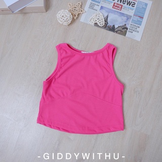 สินค้าพร้อมส่ง!! กล้ามครอป ผ้าใส่สบาย แมทช์ง่าย! ผ้าร่องเล็ก ใส่สบาย! Giddywithu