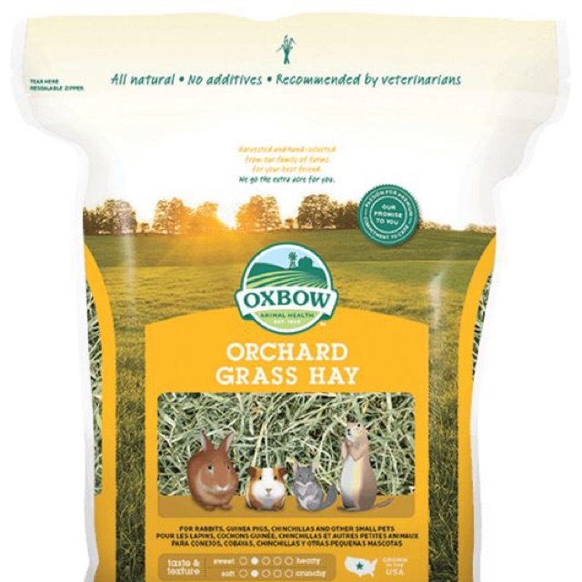 Oxbow Orchard grass hay 15 Oz. หญ้าจากสวนผลไม้ ขนาด 425 กรัม