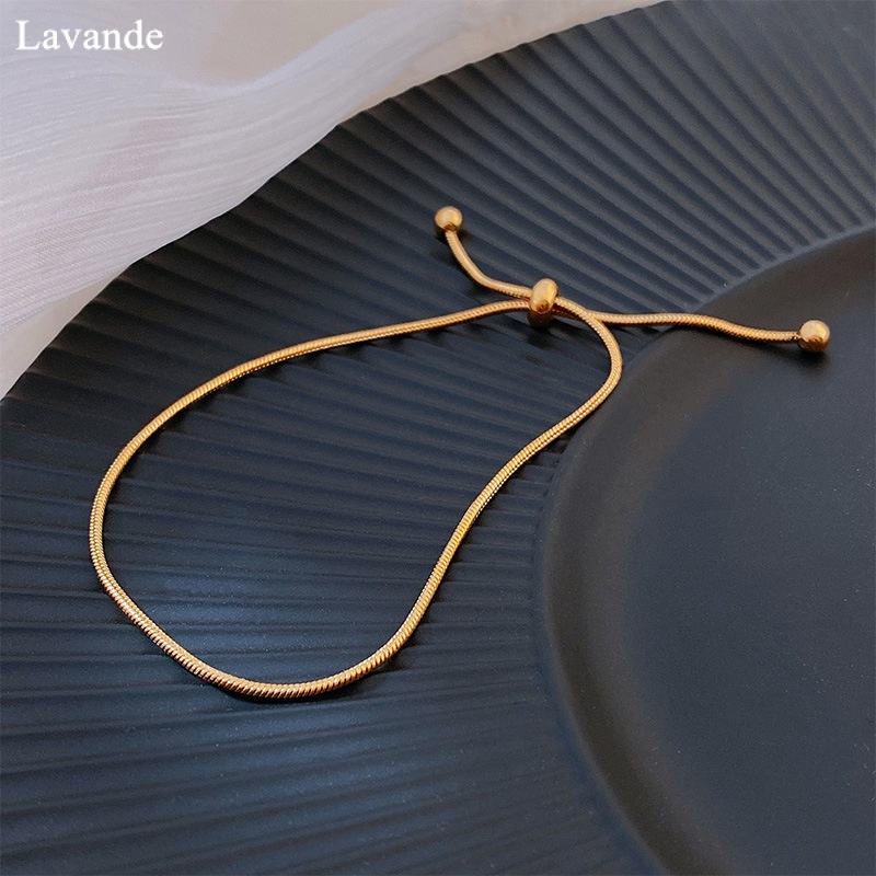 [LAVANDE] สร้อยข้อเท้าแบบปรับได้ย้อนยุคหรูหราเบาๆผู้หญิงดีไซน์เฉพาะข้อเท้าโซ่เปลือยเหล็กไทเทเนียมไม่ซีดจาง 9P6L ราคา ถูกที่สุด ดีลบีเคเค แกลเลอรีภาพที่ 6