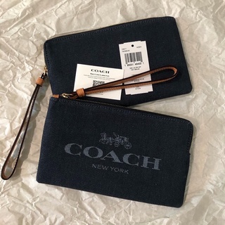 พร้อมส่งของแท้💯 Coach 6648 Large Corner Zip Wristlet In Signature Canvas