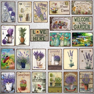ป้ายโลหะ ลาย Welcome to the Garden สไตล์วินเทจ ขนาด 30X20 ซม. สําหรับตกแต่งผนังบ้าน บาร์ ฟาร์มเฮาส์