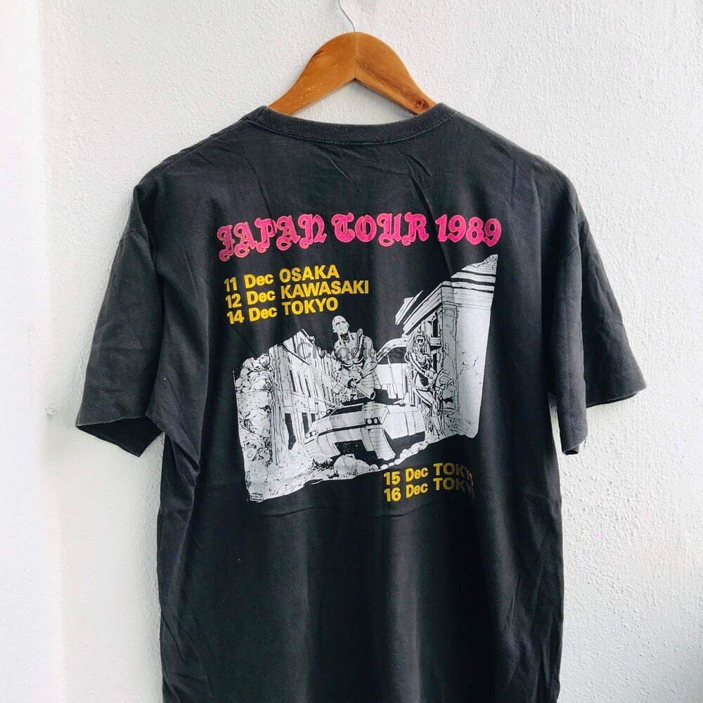 ขายดี เสื้อยืดลําลอง แขนสั้น พิมพ์ลายวงดนตรี Grab It Vintage 80's Riot V Japan Tour 1989 Heavy Metal GKoofo42GMoajm69