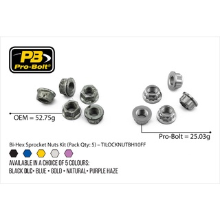 Pro-Bolt ไทเทเนี่ยม ล็อคเหล็ก 12 แฉก M6,M8,M10