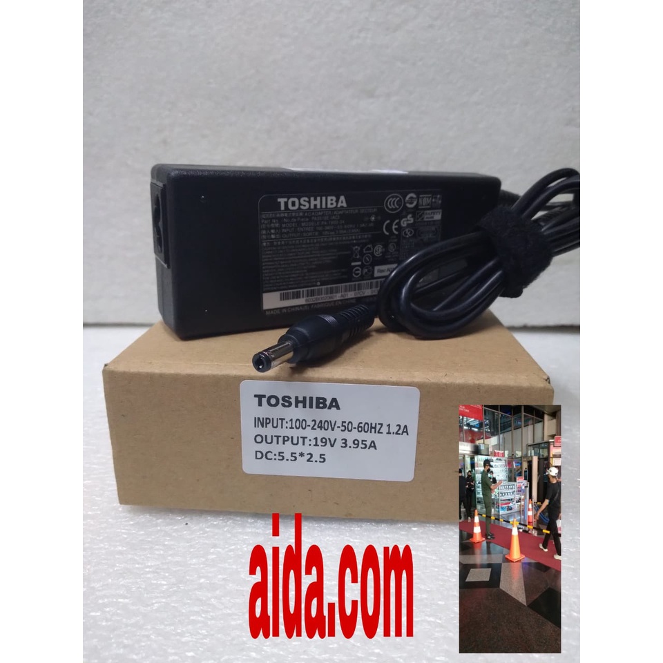 เครื่องชาร์จ Toshiba SATELLITE 19v 3.95A ดั้งเดิม ADP-75SB BB PA-1900-04 PA3516E-1AC3