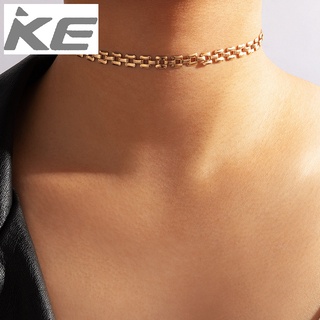 Simple Necklace Alloy Strap Chain Single Necklace Geometric Hollow Clavicle Chain for girls fo