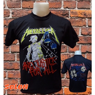 เสื้อวง Metallica วงร็อค ไม่มีตะเข็บข้าง คอฟิต ป้ายUSA เสื้อวินเทจ เสื้อทัวร์ วงดนตรีร็อคต่างประเทศ