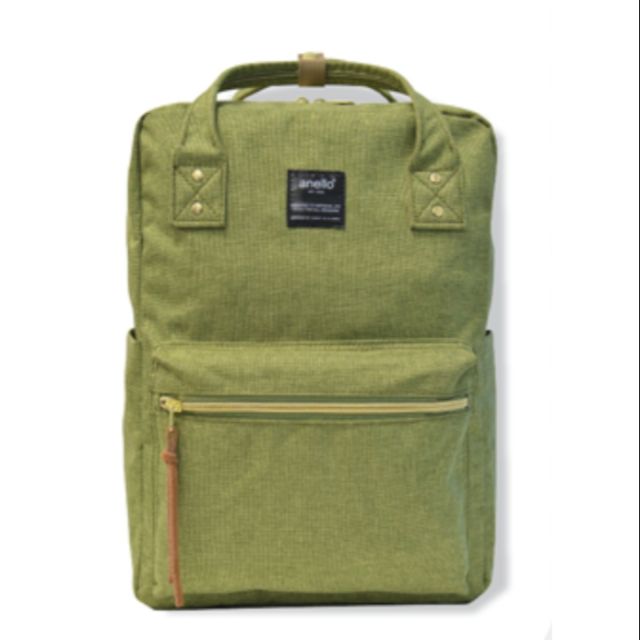 Anello แท้100 รุ่นผ้า Canvas Backpack สี Coral pink เป้สะพายหลัง ไซส์