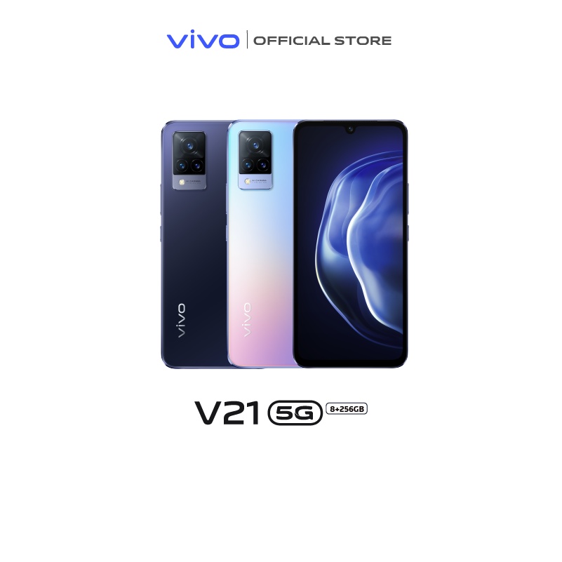 Vivo V21 5G Ram 8+3GB Rom 256GB 6.44-inch  Iโทรศัพท์ วีโว่  กล้องหน้า 44MP OIS AF / กล้องหลัง  64MP