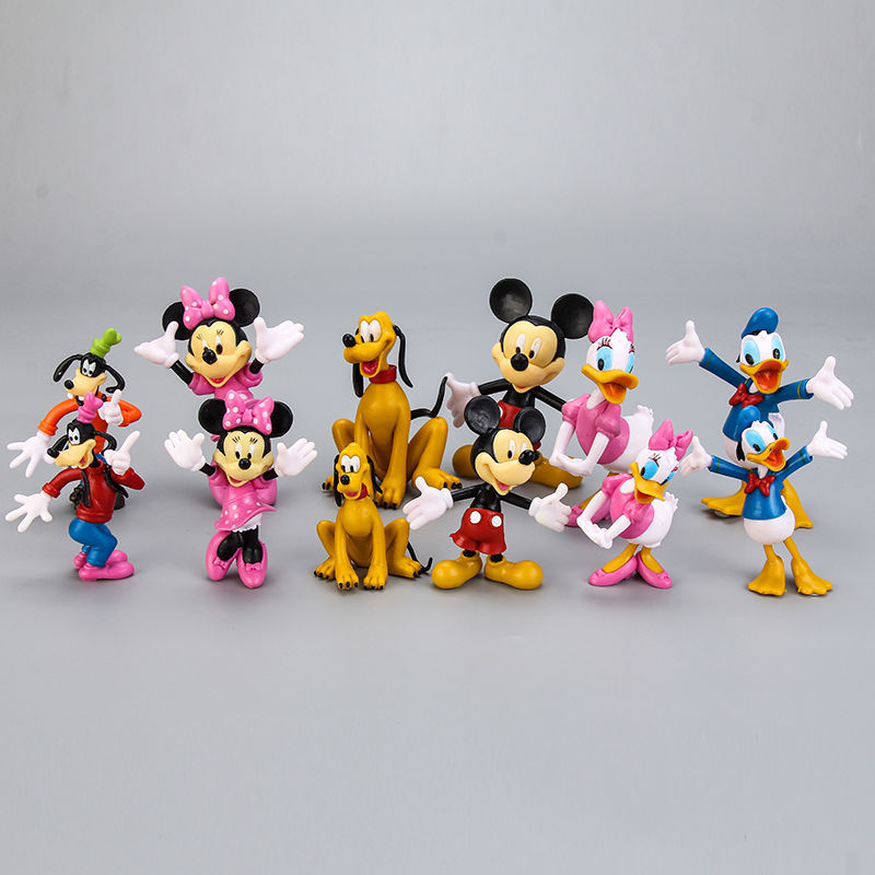 Mickey Mouse Clubhouse Mickey Minnie Tang Old Duck Fly อะนิเมะตุ๊กตาตกแต่ง Play House ของเล่น
