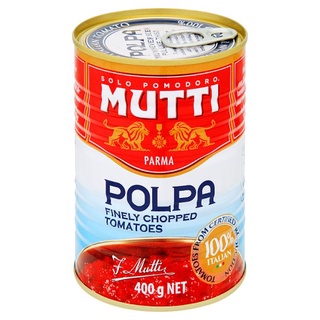 🔥ดีสุดๆ!! มูตติ โพลพา มะเขือเทศบดละเอียด 400กรัม Mutti Polpa Finely Chopped Tomatoes 400g